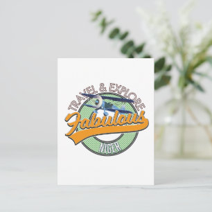 Cartão Postal logotipo fabuloso do Níger de viagem explorar