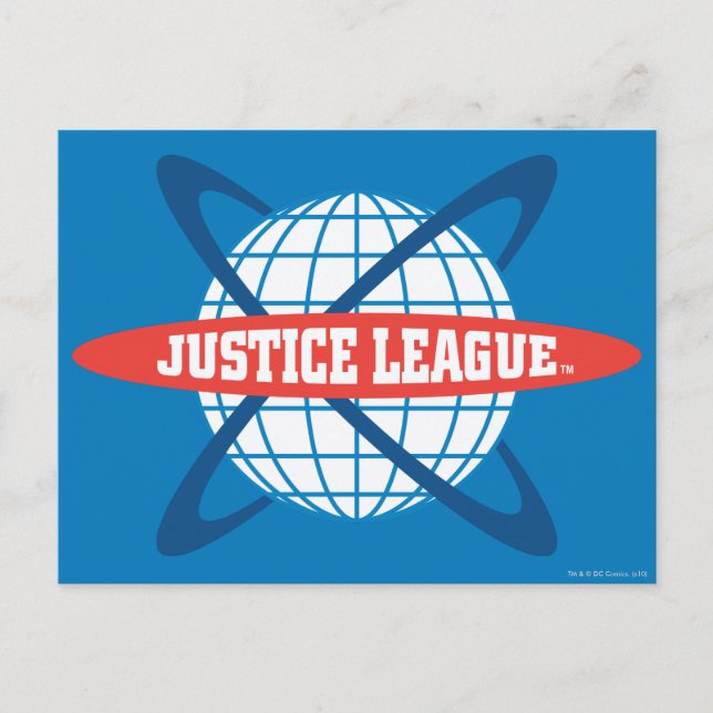 Cartão Postal Logotipo Global Liga da Justiça (Frente)