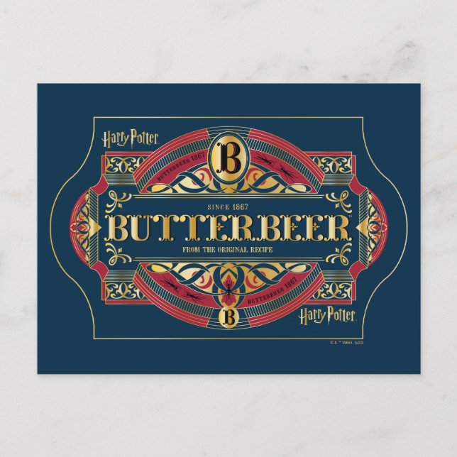 Cartão Postal Logotipo Horizontal BUTTERBEER™ (Frente)