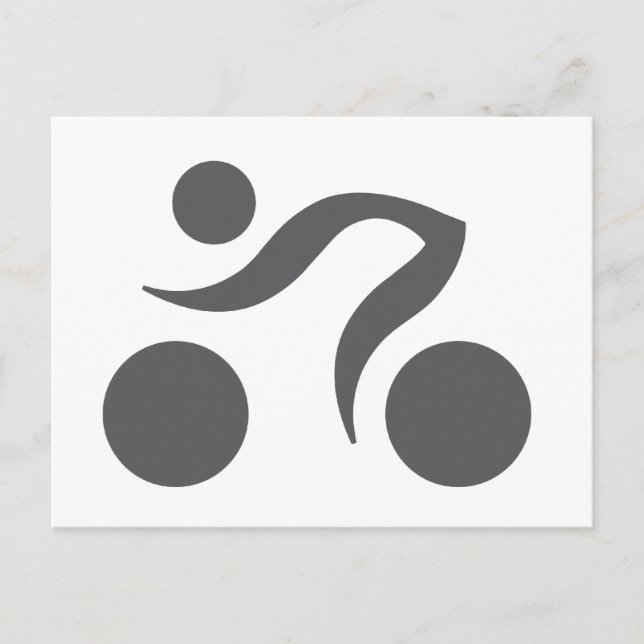 Cartão Postal Logotipo legal de ciclismo (Frente)