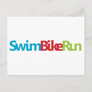 Cartão Postal Logotipo legal do Triathlon para todos os amantes