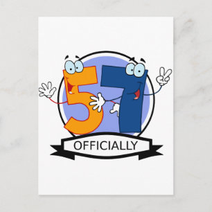 Cartão Postal Logotipo oficial de aniversário de 57