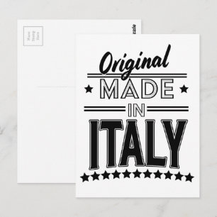 Cartão Postal Logotipo Original feito em Itália