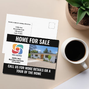 Cartão Postal Logotipo personalizado de empresa imobiliária para