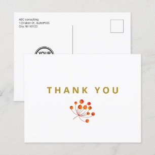 Cartão Postal Logotipo Personalizado de Negócios Agradecimento