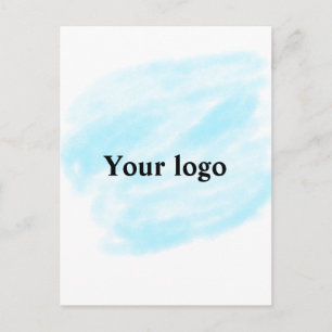 Cartão Postal Logotipo personalizado simples e elegante aqui era