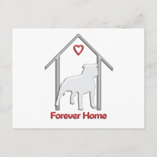 Cartão Postal Logotipo Pitbull Branco para sempre