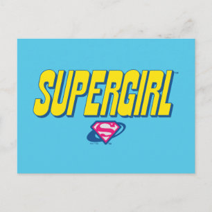 Cartão Postal Logotipo Pop Supergirl