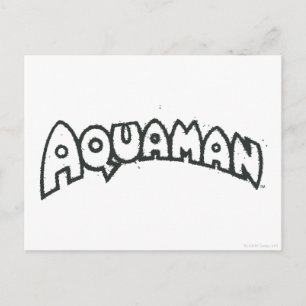 Cartão Postal Logotipo Preto Grunge Aquaman 2
