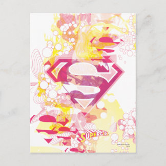 Cartão Postal Logotipo Retro da Supergirl