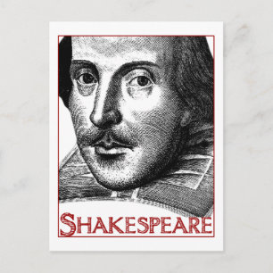 Cartão Postal Logotipo Simples Shakespeare
