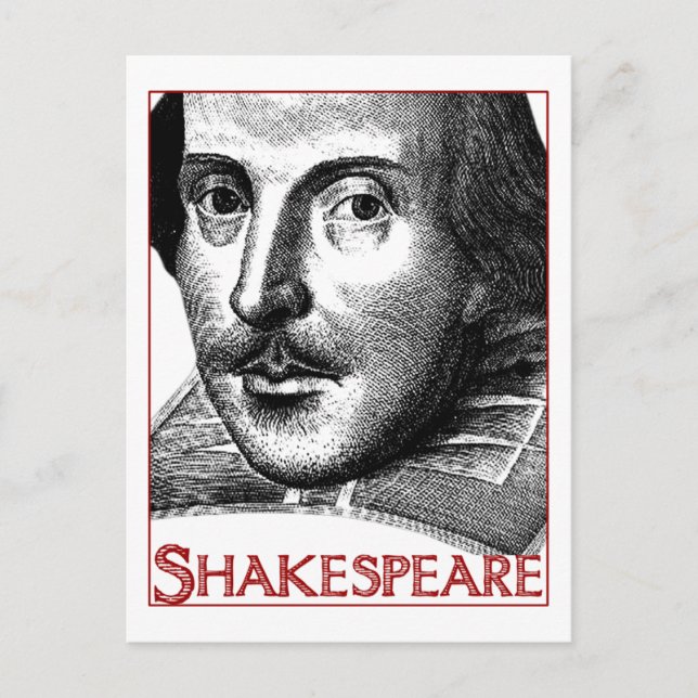 Cartão Postal Logotipo Simples Shakespeare (Frente)