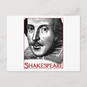 Cartão Postal Logotipo Simples Shakespeare