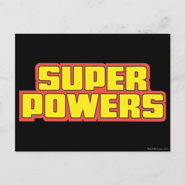 Cartão Postal Logotipo Super Powers™ Amarelo (Frente)