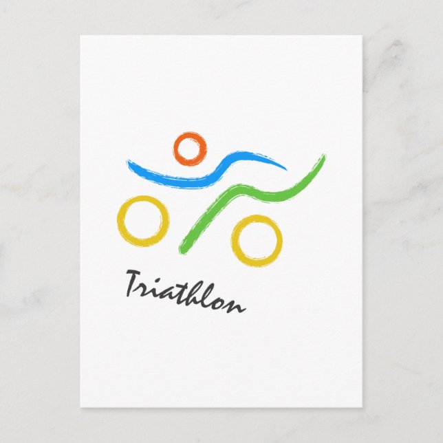 Cartão Postal Logotipo Triathlon (Frente)