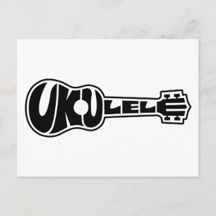 Cartão Postal Logotipo Ukulele