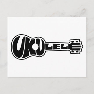 Cartão Postal Logotipo Ukulele