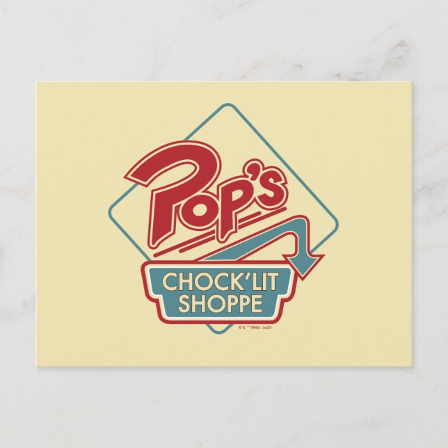 Cartão Postal Logotipo vermelho da barra de pop (Frente)