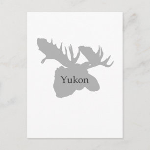 Cartão Postal Logotipo Yukon Canada (alce)