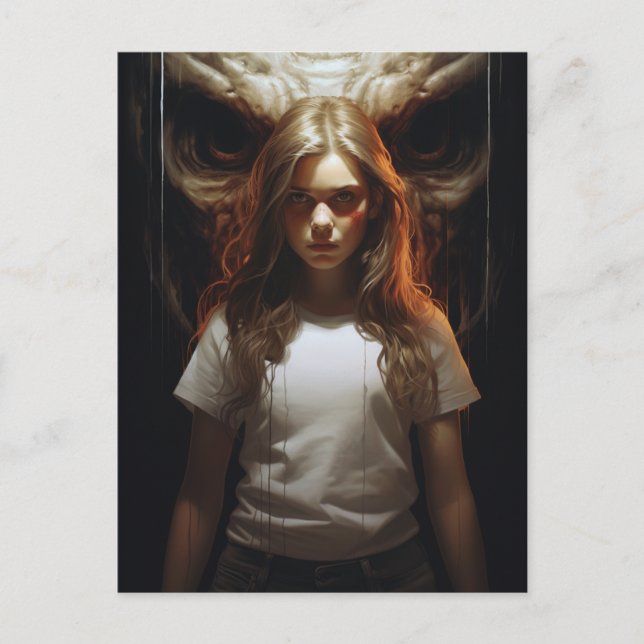 Cartão Postal Loira e Demônio (Frente)