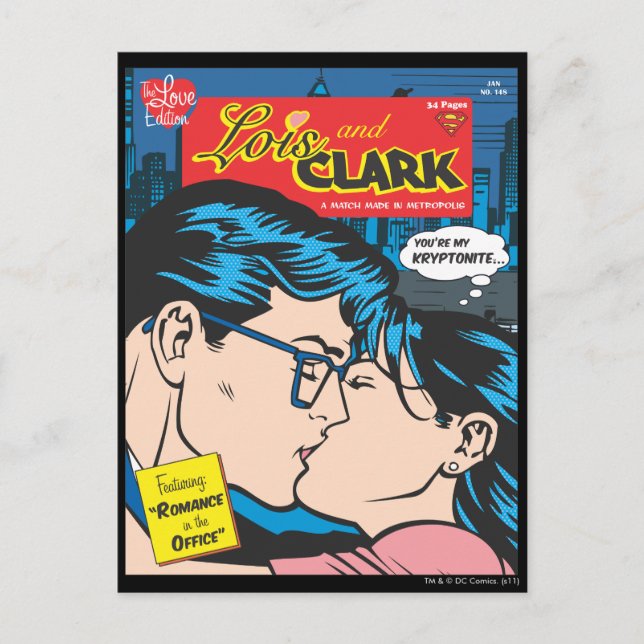 Cartão Postal Lois e Clark Comic (Frente)