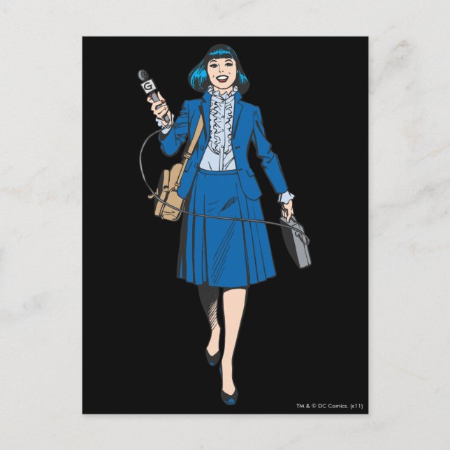 Cartão Postal Lois Lane com Microfone (Frente)