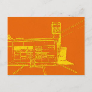 Cartão Postal Loja de carne