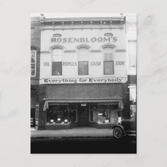 Cartão Postal Loja de Dyersburg Rosenbloom (Frente)