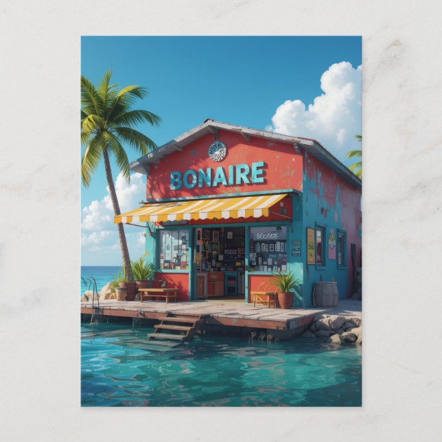 Cartão Postal loja de lanches de Bonaire (Frente)