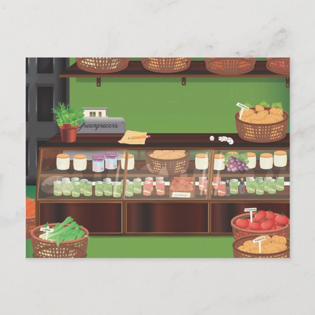 Cartão Postal Loja de Verduras (Frente)