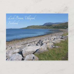 Cartão Postal Lojas de Loch Broom, Ullapool, Escócia