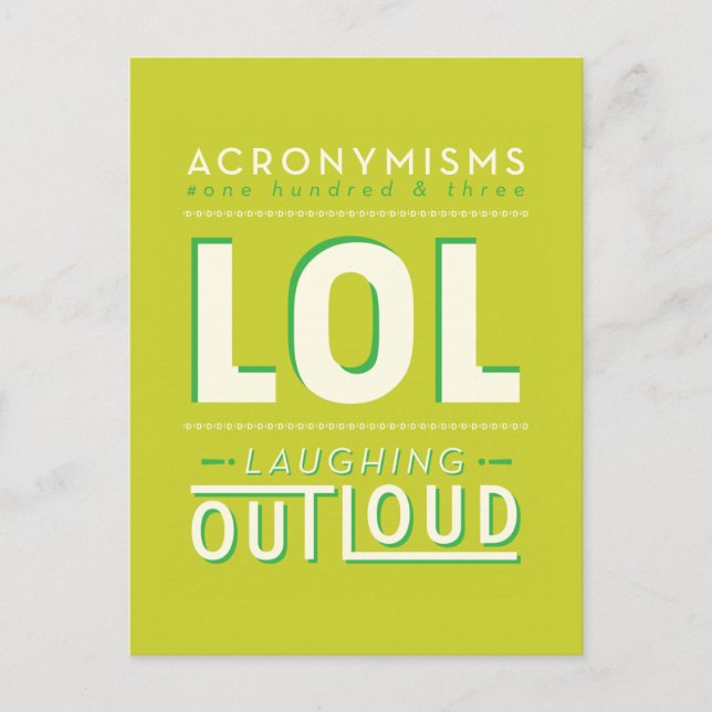 CARTÃO POSTAL LOL (Frente)