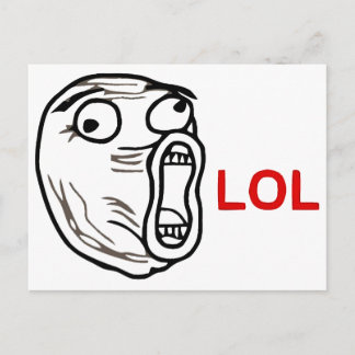 Cartão Postal LOL Meme