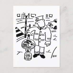 Cartão Postal Lollipop Man é Cozinhar seu café da manhã