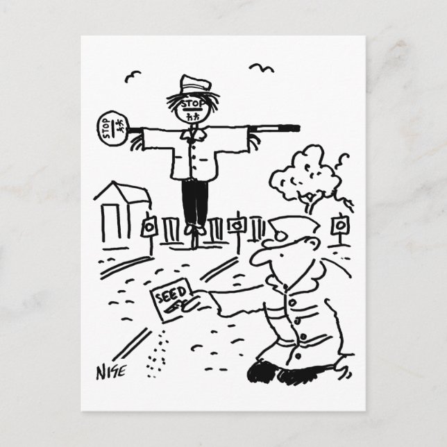 Cartão Postal Lollipop Man está jardinando (Frente)