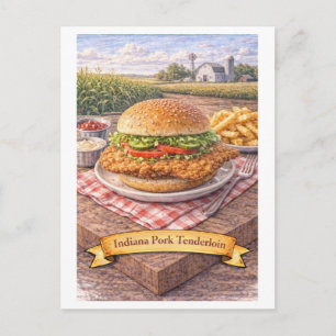 Cartão Postal Lombo de Porco de Indiana (Série de Comida America