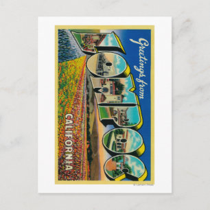 Cartão Postal Lompoc, Califórnia - Cenas com Letras Grandes