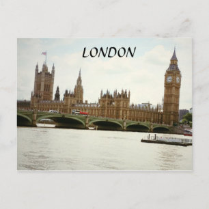 Cartão postal London Big Ben e Thames