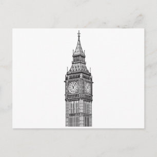 Cartão Postal London Big Ben Illustration
