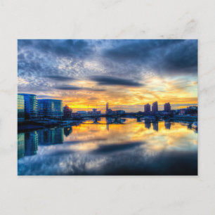 Cartão Postal London Cityscape da Ponte Chelsea