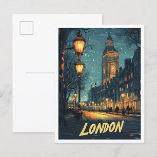 Cartão Postal London England Art Vintage - Viagem