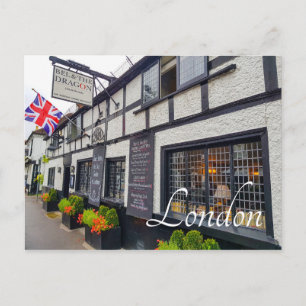 Cartão Postal London England Excelente UK Pub Architecture