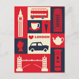 Cartão Postal London England Landmarks Cute Viagem