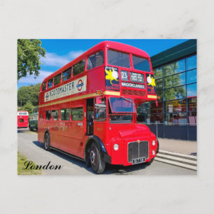 Cartão Postal London England Red Bus