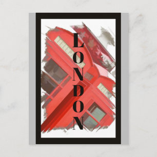 Cartão Postal London England Retro Red Phone Booth