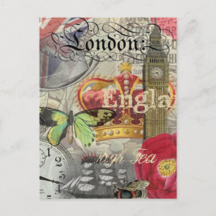 Cartão Postal London England Viagem Vintage Europe Art
