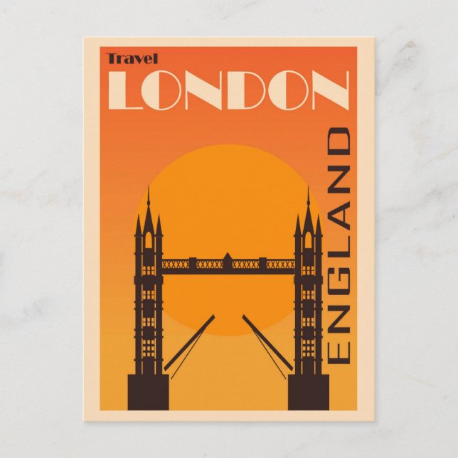 Cartão Postal London England Vintage Tower Viagem (Frente)