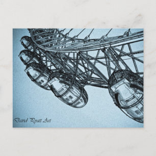 Cartão Postal London Eye art