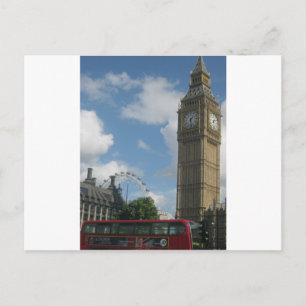 Cartão Postal London Eye & Big Ben