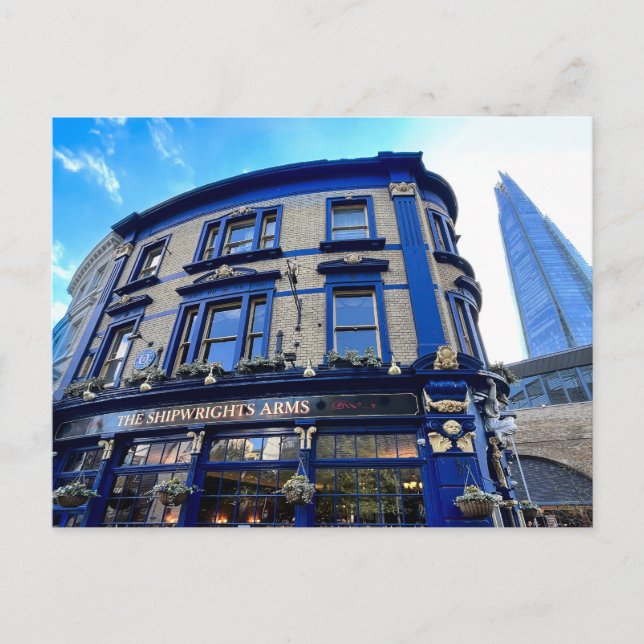Cartão Postal London Pub E Shard (Frente)